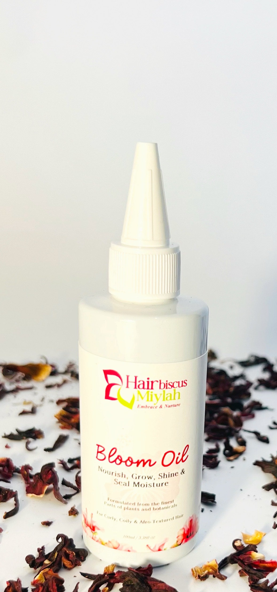 Hairbiscus Miylah Bloom Oil- plant-based hair oil for nourishing natural hair
